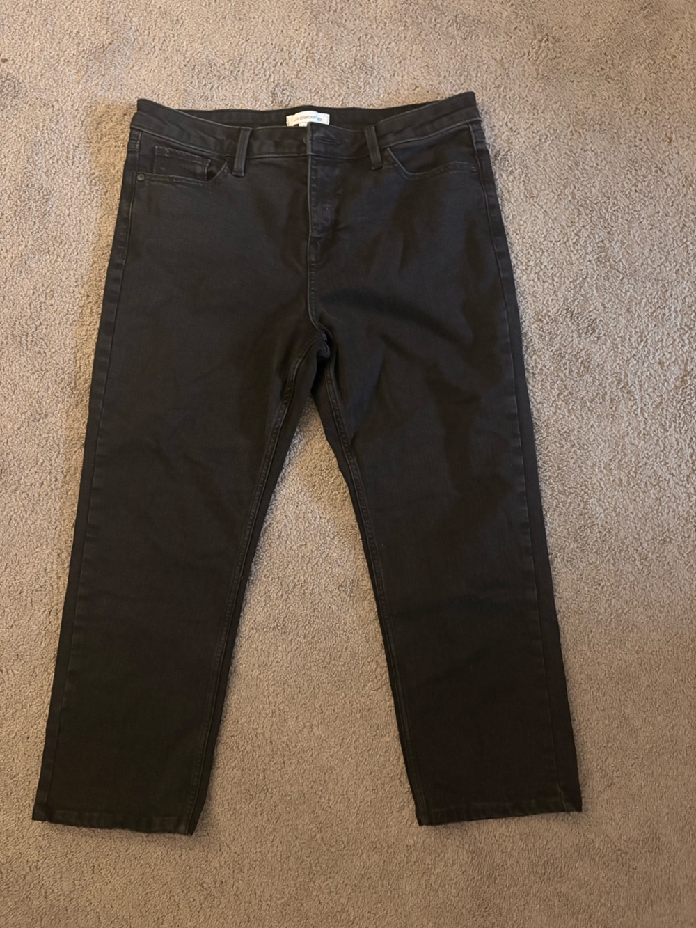 Liz Claiborne Women’s Ankle Straight Black Jeans